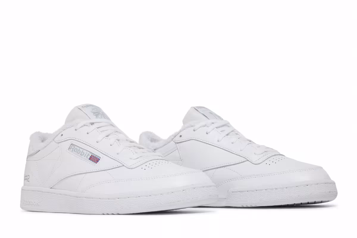 atmos x #FR2 x Reebok Club C 85 White Grey, view 9