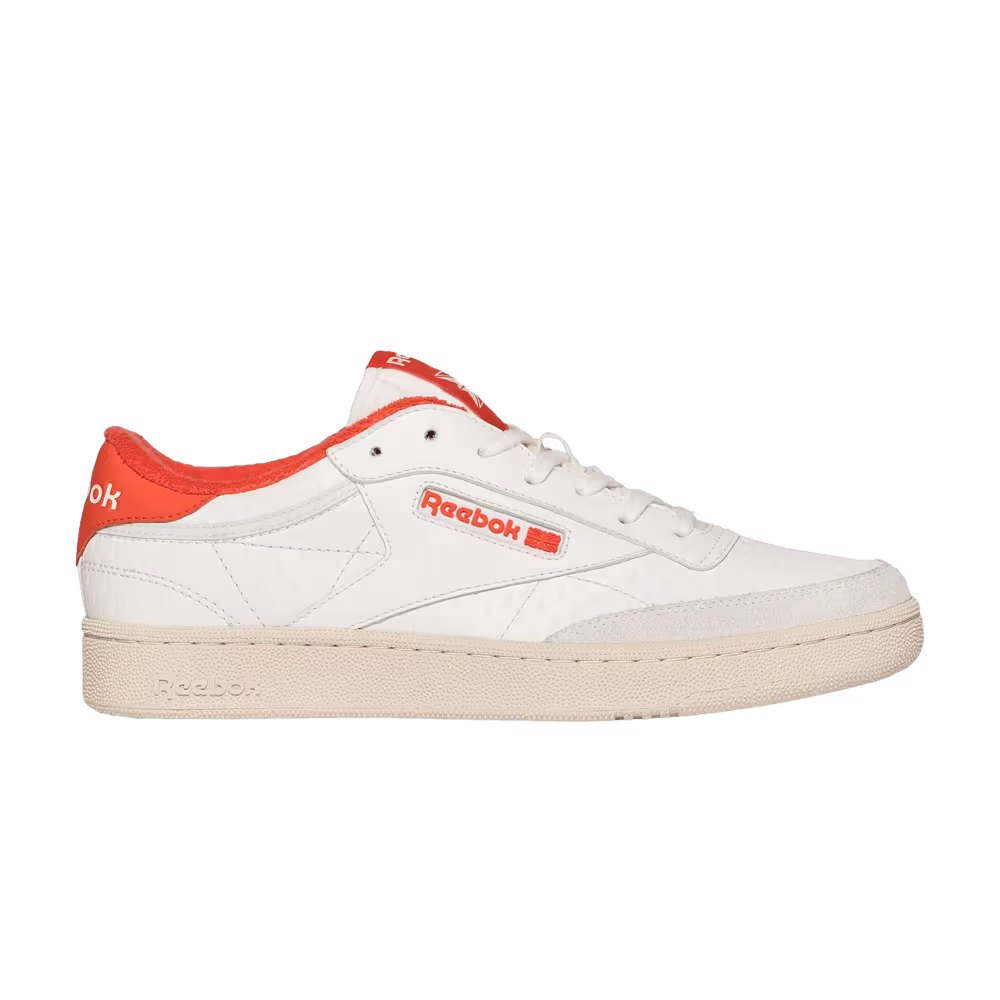 Reebok Club C White Neon Orange