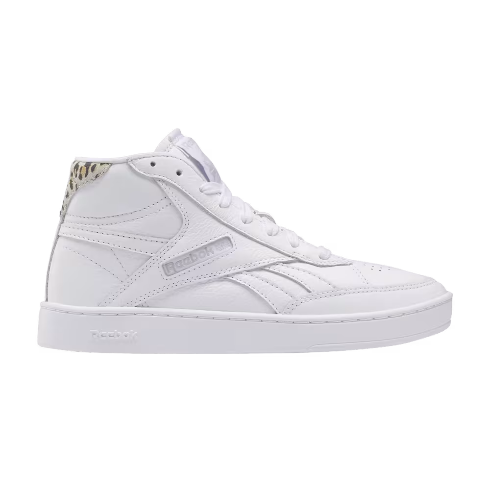 Reebok Women's Club C Form High White Leopard