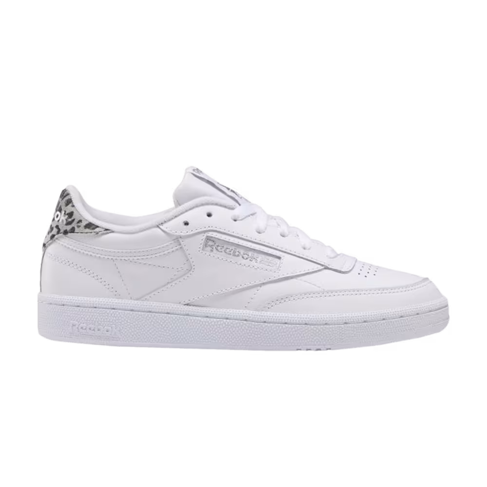 Reebok Women's Club C 85 Cheetah Print - White