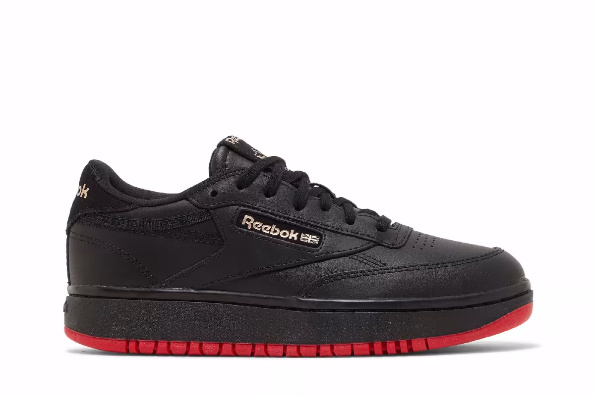 Cardi B x Reebok Women's Coated Club C Double Black, view 2