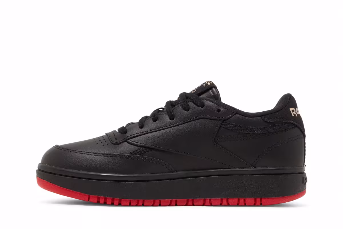 Cardi B x Reebok Women's Coated Club C Double Black, view 4