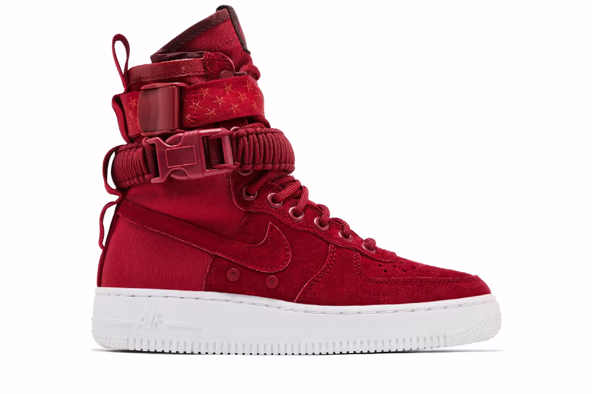 Nike Women's SF Air Force 1 High Red Crush, view 2