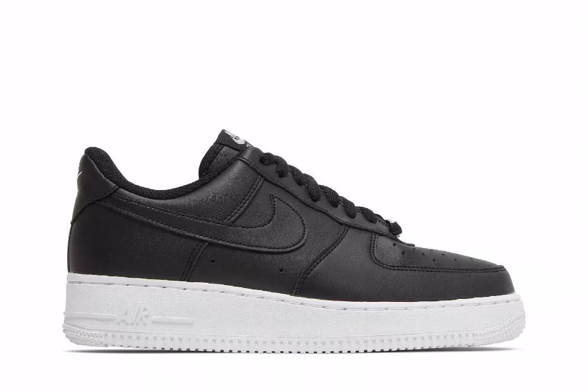 Nike Women's Air Force 1 Black White, view 2