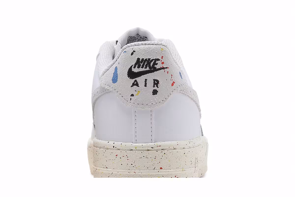 Nike Air Force 1 LV8 3 GS Paint Splatter - White, view 8