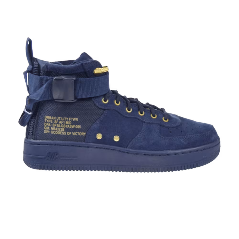 Nike SF Air Force 1 Mid GS Obsidian