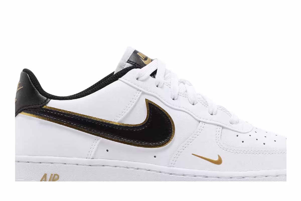 Nike Air Force 1 LV8 GS White Metallic Gold, view 3