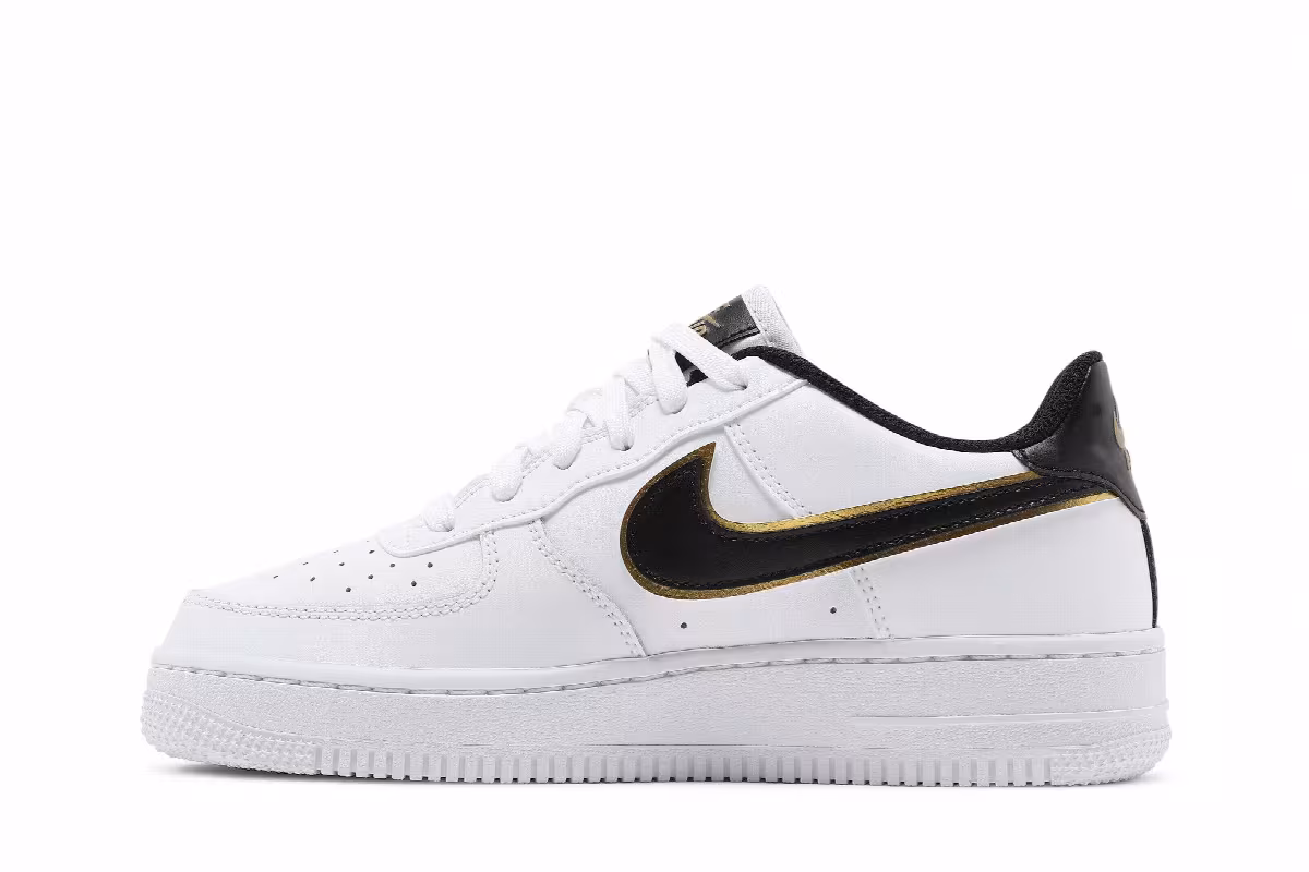 Nike Air Force 1 LV8 GS White Metallic Gold, view 4
