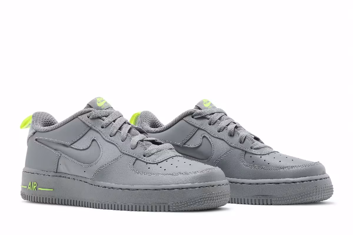 Nike Air Force 1 Particle Grey Volt, view 9
