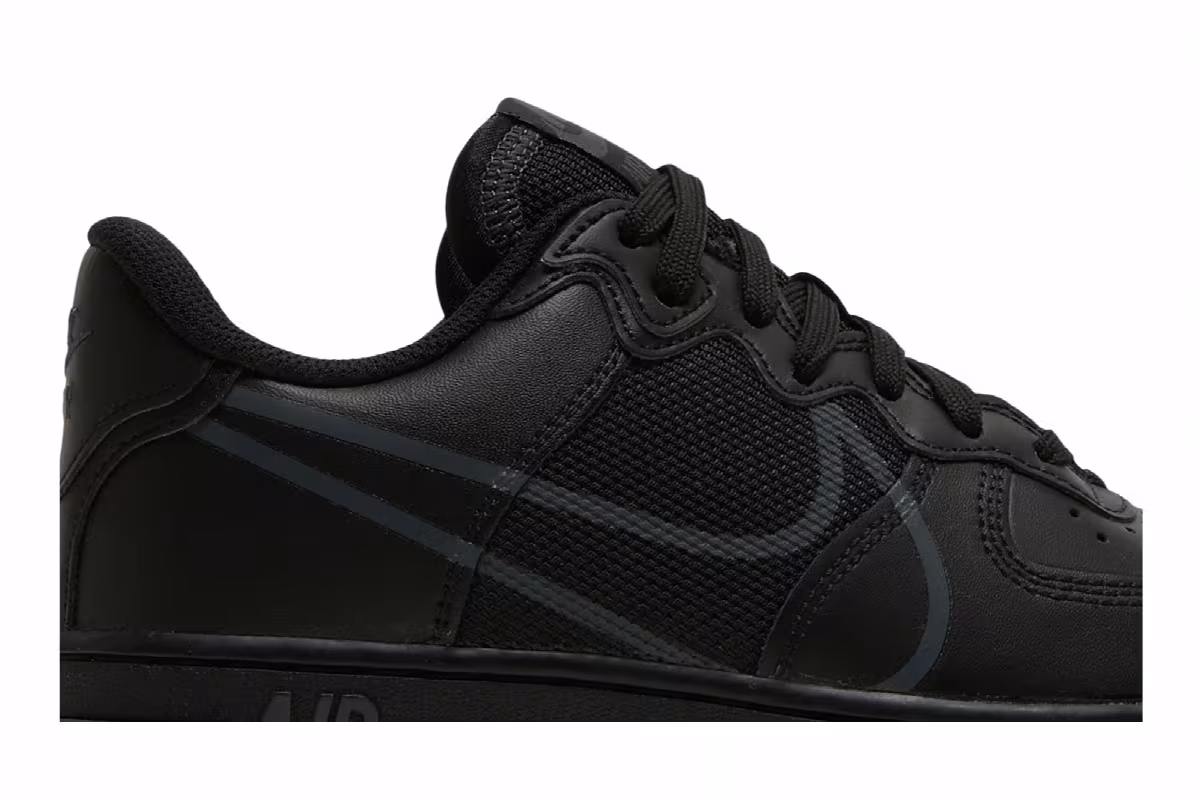 Nike Air Force 1 React GS Black, view 3