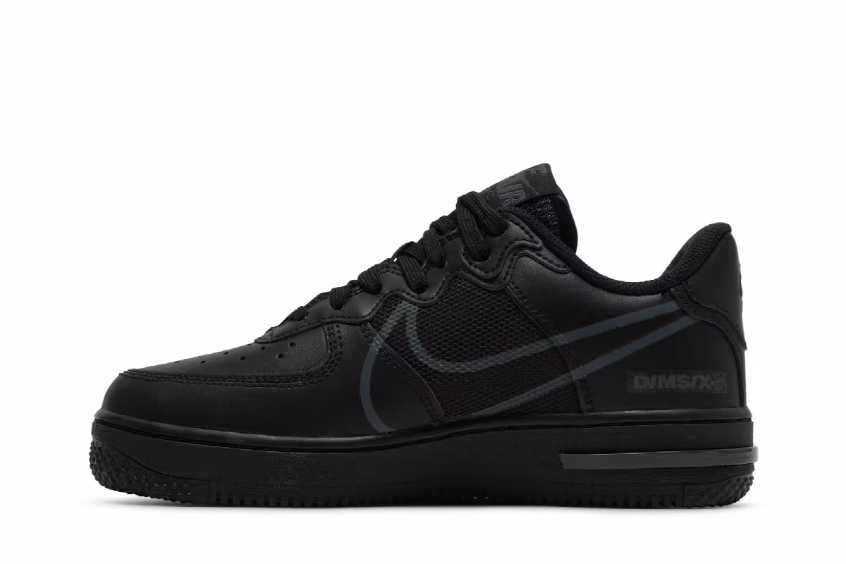 Nike Air Force 1 React GS Black, view 4