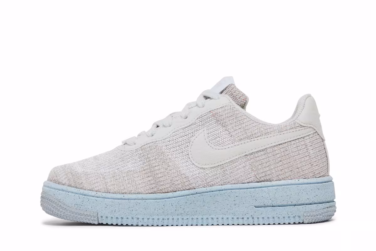 Nike Air Force 1 Crater Flyknit GS White Chambray Blue, view 4