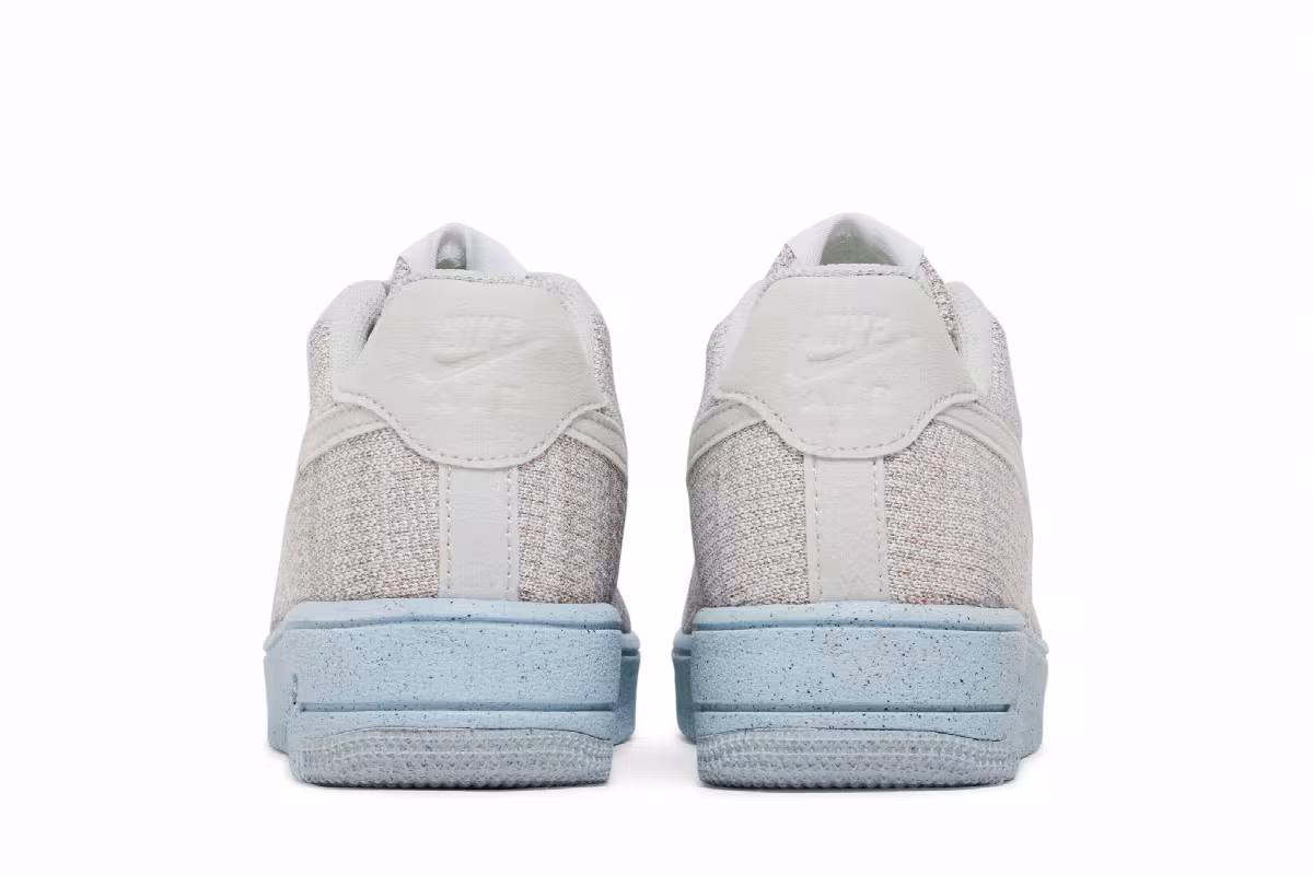 Nike Air Force 1 Crater Flyknit GS White Chambray Blue, view 7