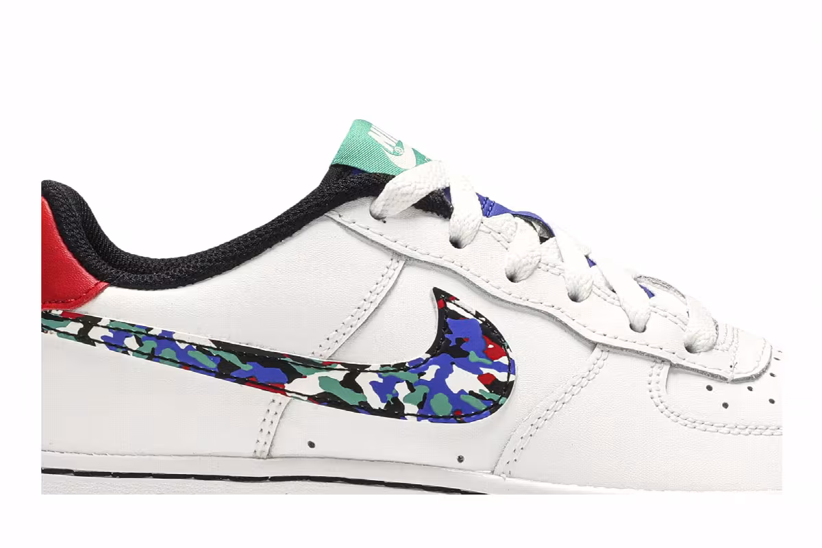 Nike Air Force 1 Low GS Crayon White Multi, view 3