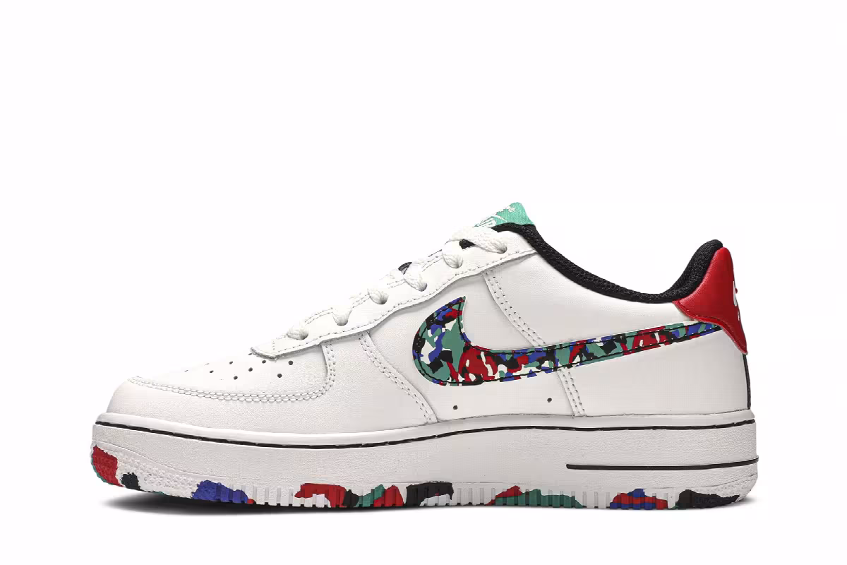 Nike Air Force 1 Low GS Crayon White Multi, view 4
