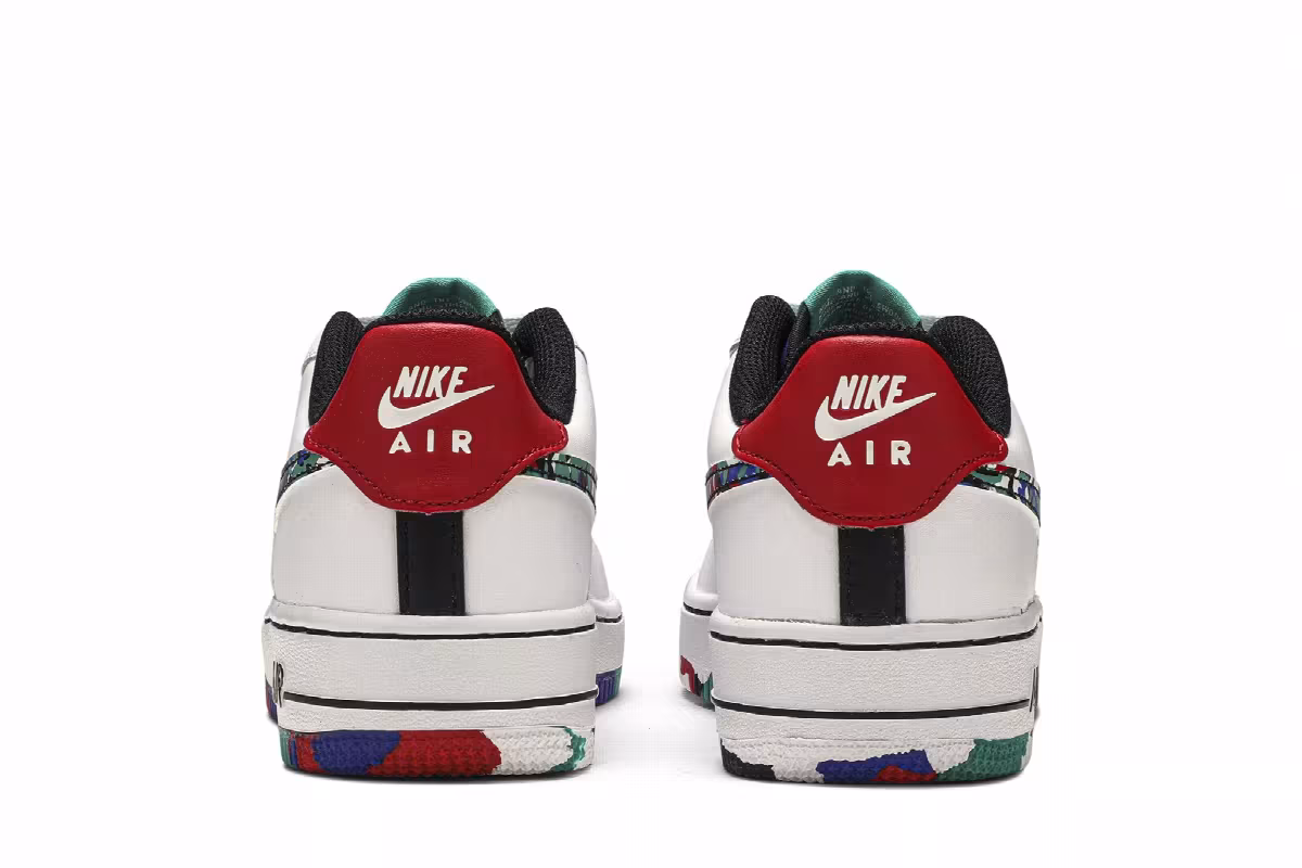 Nike Air Force 1 Low GS Crayon White Multi, view 7