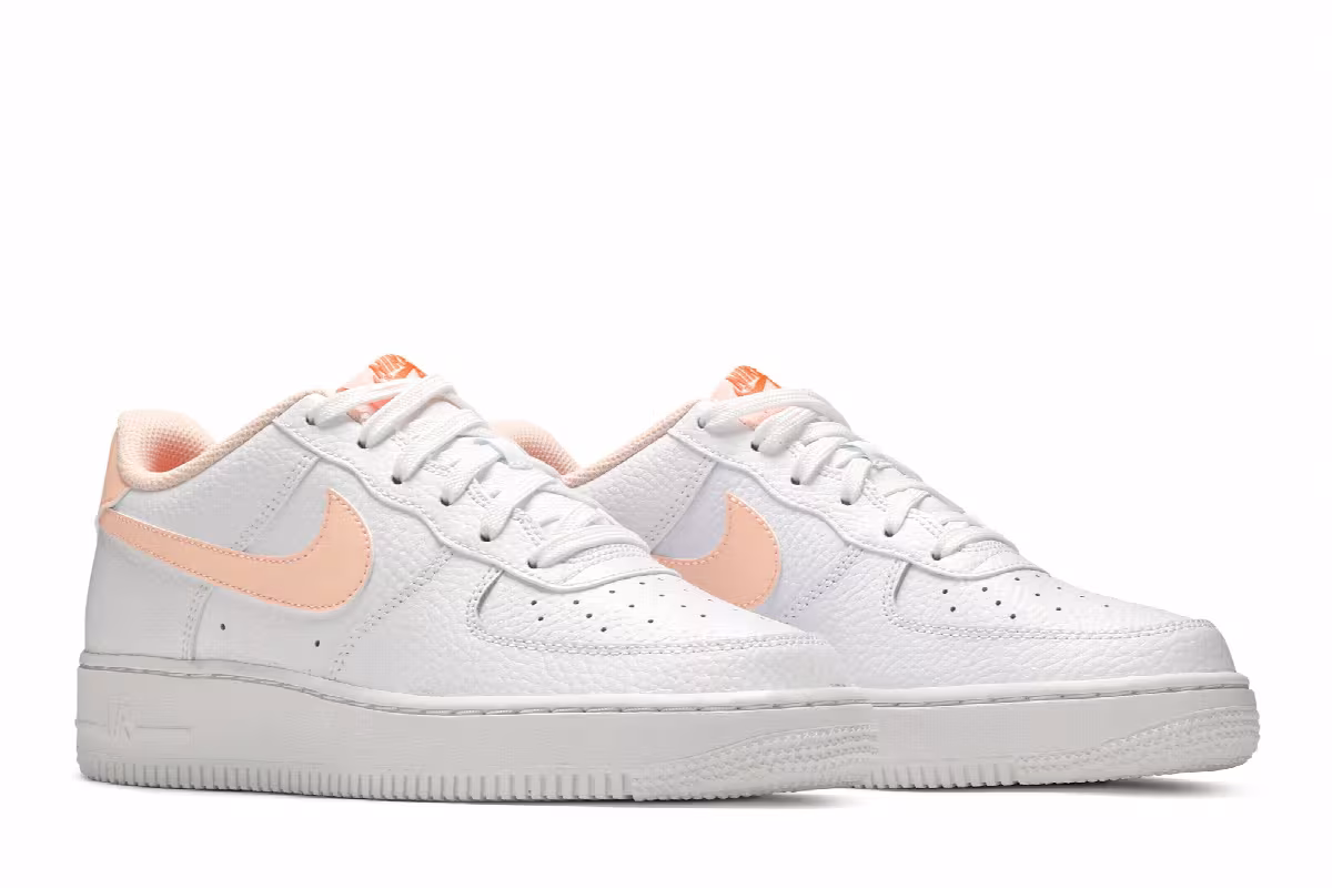 Nike Air Force 1 GS White Hyper Crimson, view 9