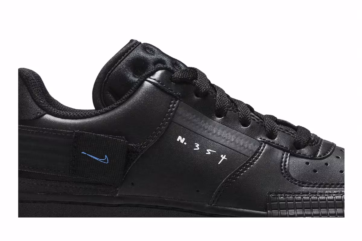 Nike Air Force 1 Type GS Black Photo Blue, view 3