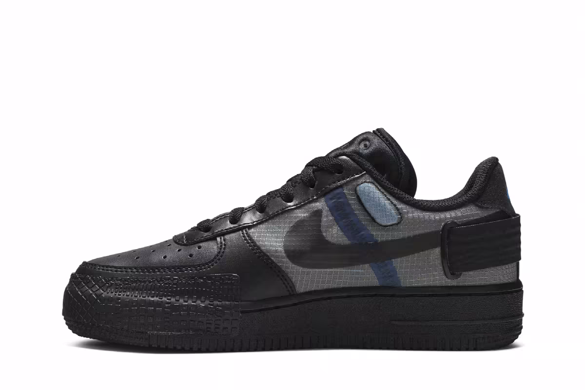 Nike Air Force 1 Type GS Black Photo Blue, view 4