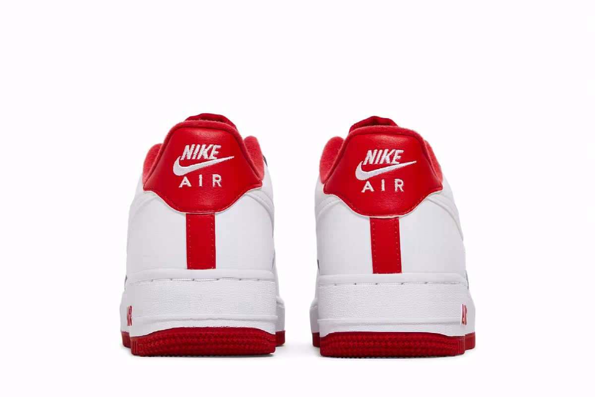 Nike Air Force 1 GS White University Red, view 7