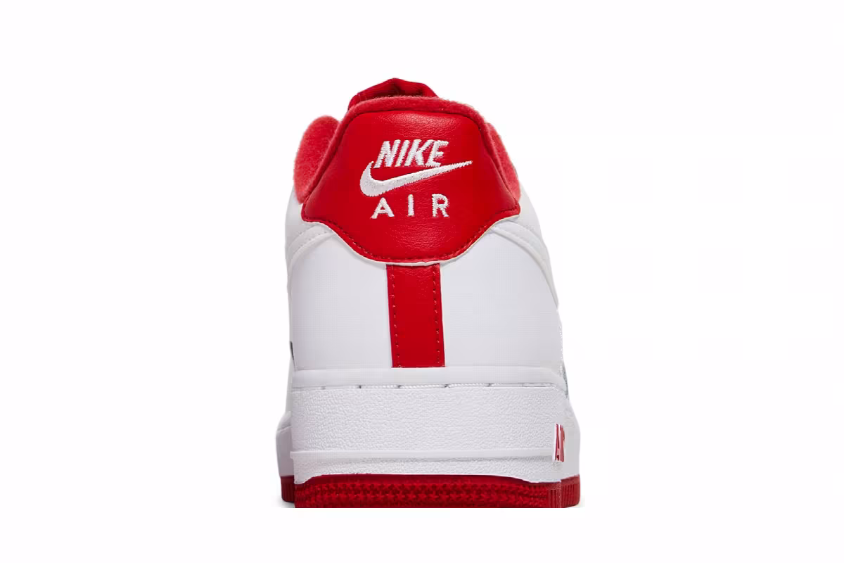 Nike Air Force 1 GS White University Red, view 8