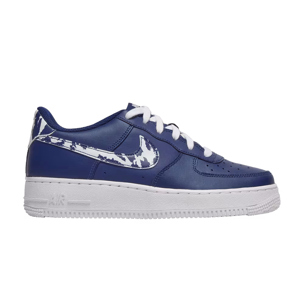 Nike Air Force 1 LV8 1 GS Splatter Swoosh - Blue Void