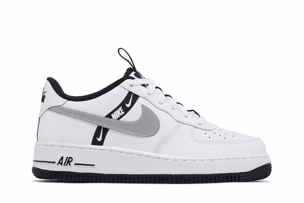 Nike Air Force 1 LV8 KSA GS Worldwide Pack - White Reflect Silver, view 2