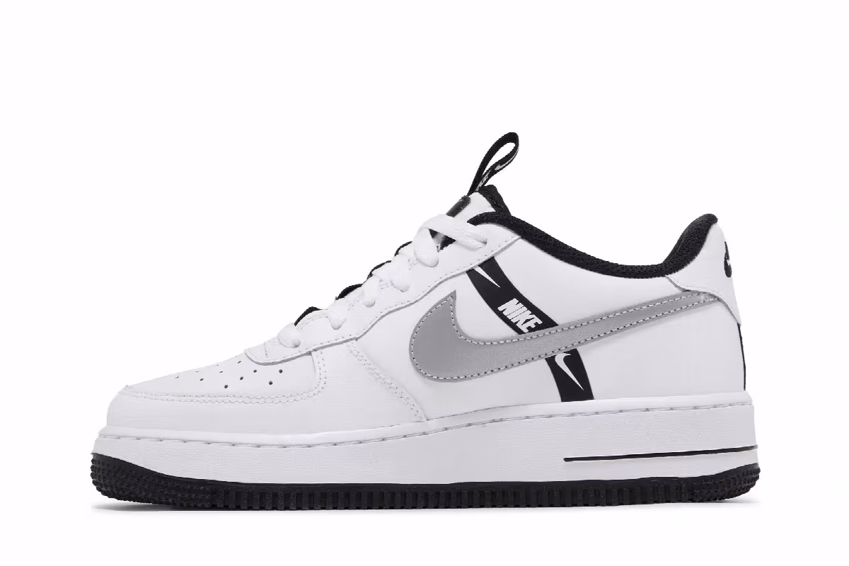Nike Air Force 1 LV8 KSA GS Worldwide Pack - White Reflect Silver, view 4