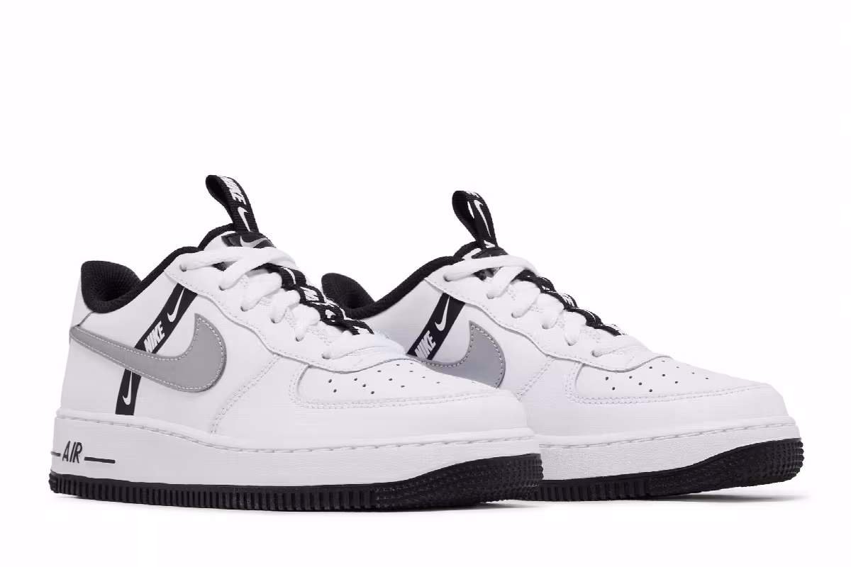 Nike Air Force 1 LV8 KSA GS Worldwide Pack - White Reflect Silver, view 9