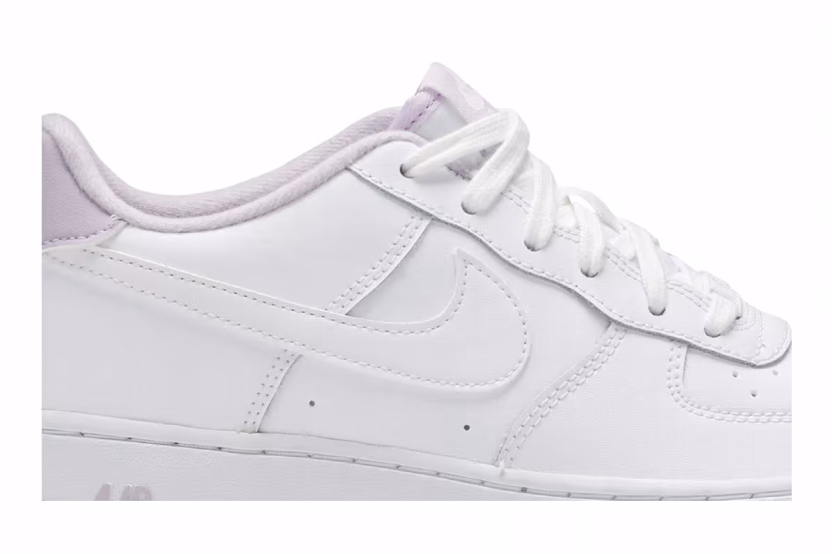 Nike Air Force 1 GS White Iced Lilac, view 3