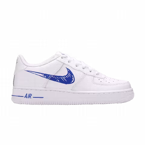 Nike Air Force 1 Low GS 'Doodle Swoosh - White Racer Blue'