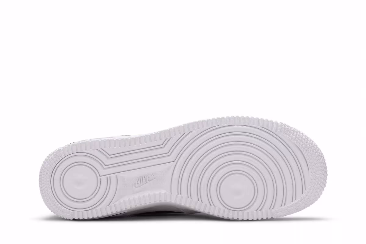 Nike Air Force 1 Low GS Doodle Swoosh - White Black, view 5