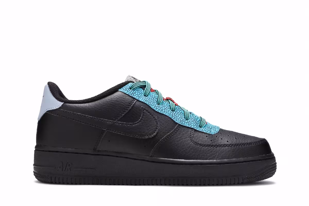 Nike Air Force 1 LV8 4 GS Black Obsidian Mist, view 2