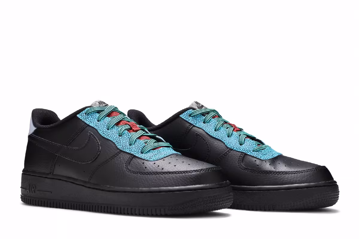 Nike Air Force 1 LV8 4 GS Black Obsidian Mist, view 9
