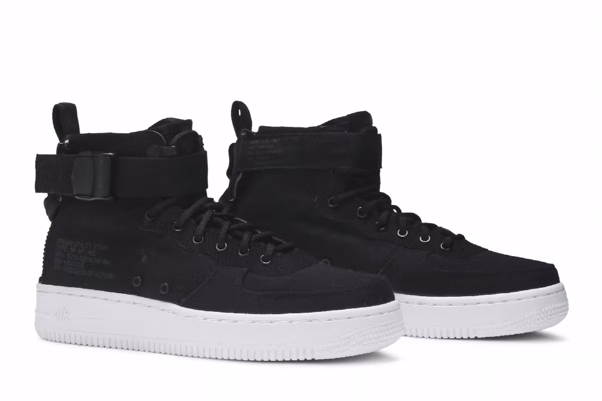 Nike SF Air Force 1 Mid GS Black, view 9