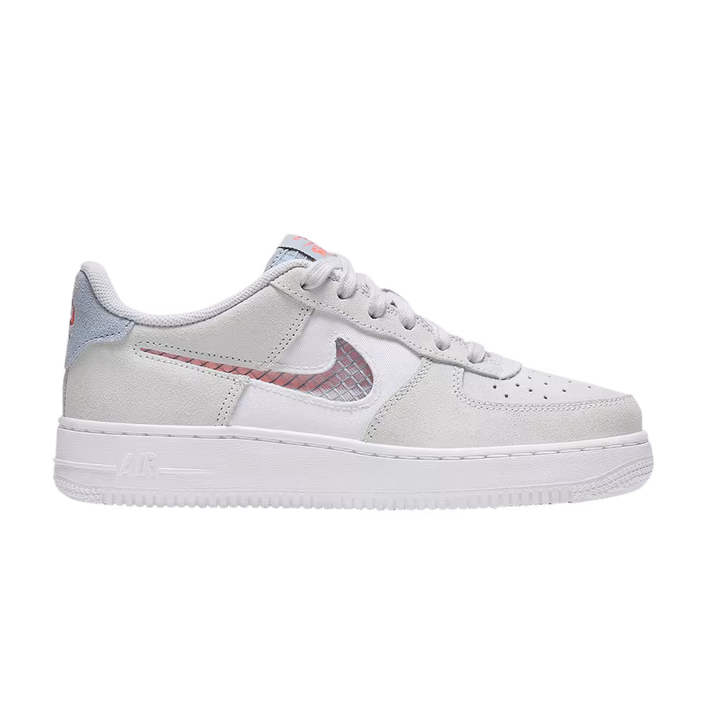 Nike Air Force 1 Low GS Transparent White Swoosh