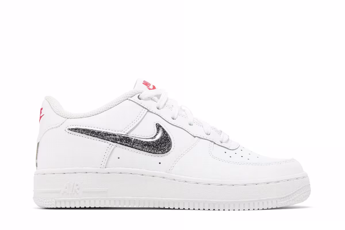 Nike Air Force 1 LV8 GS White Black, view 2