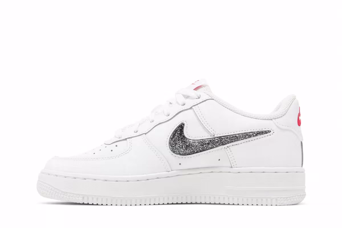 Nike Air Force 1 LV8 GS White Black, view 4