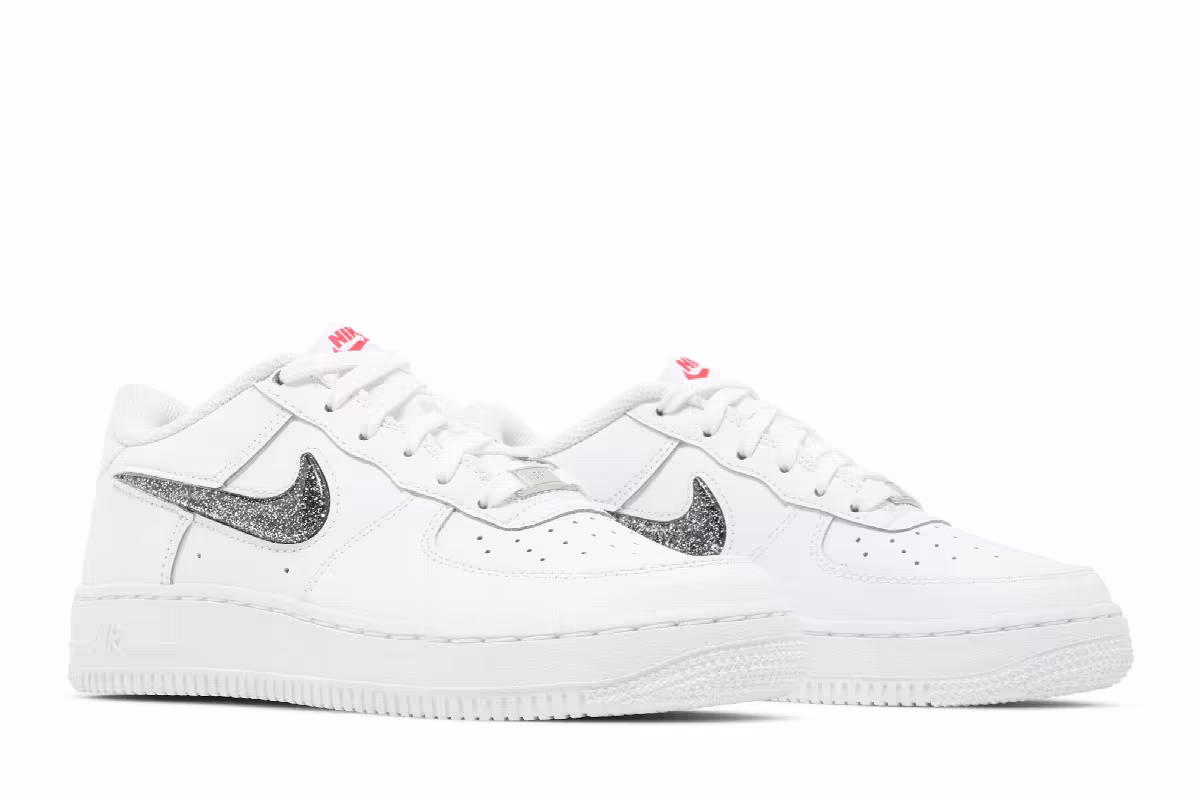Nike Air Force 1 LV8 GS White Black, view 9