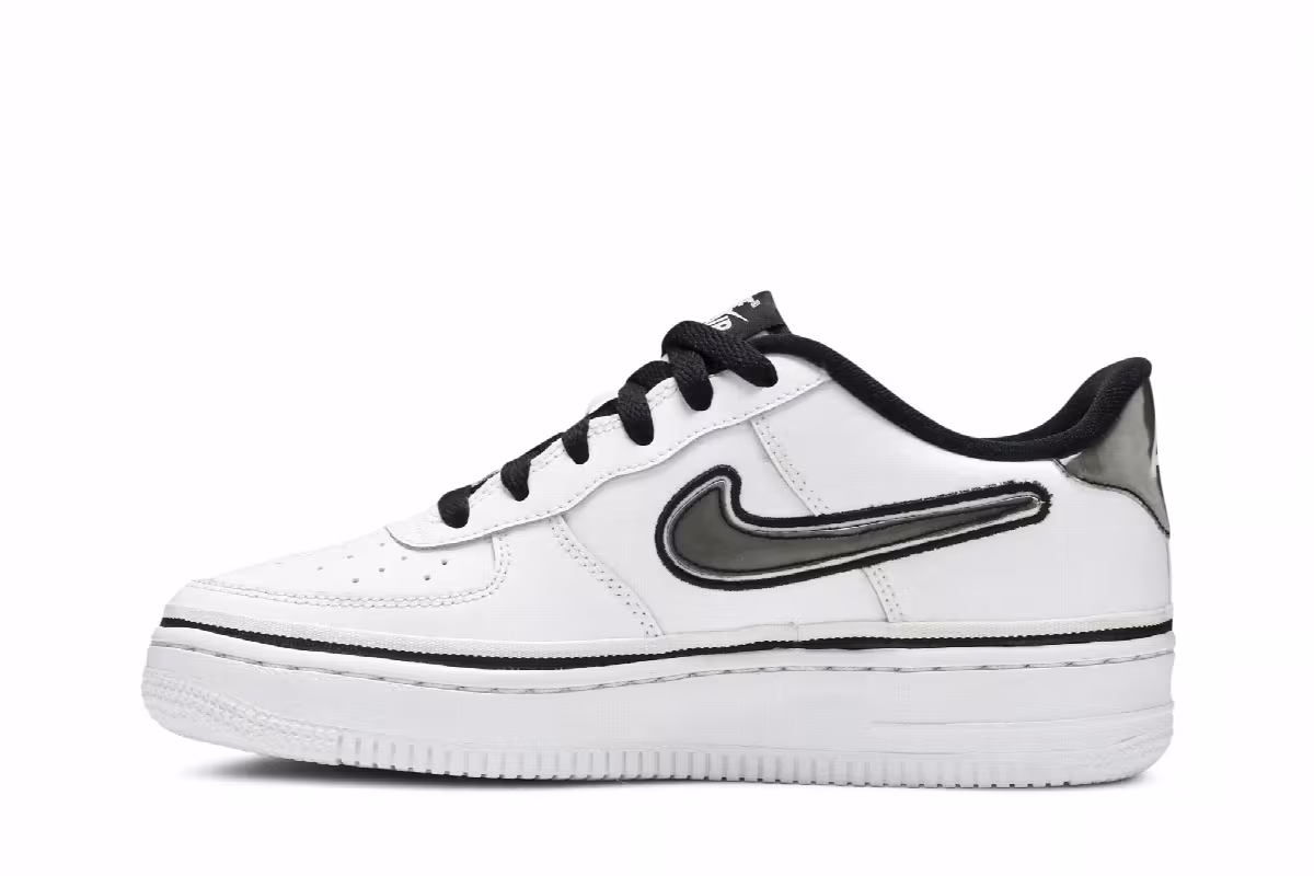 Nike Air Force 1 LV8 Sport GS White Black, view 4