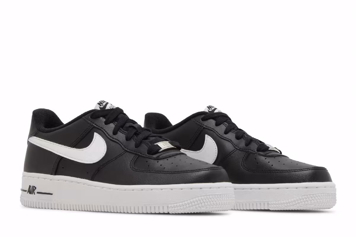 Nike Air Force 1 GS Black White, view 9