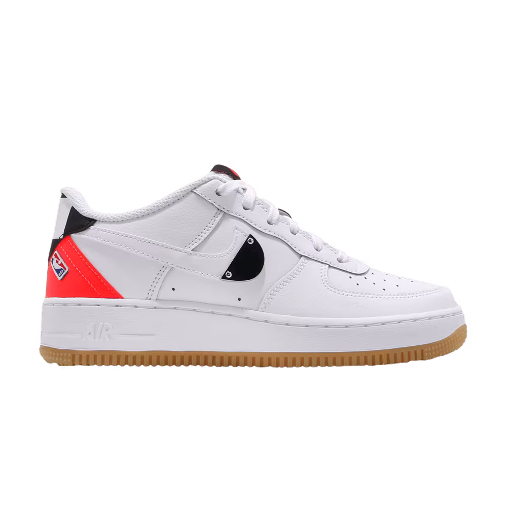 NBA x Nike Air Force 1 LV8 1 HO20 GS White Bright Crimson