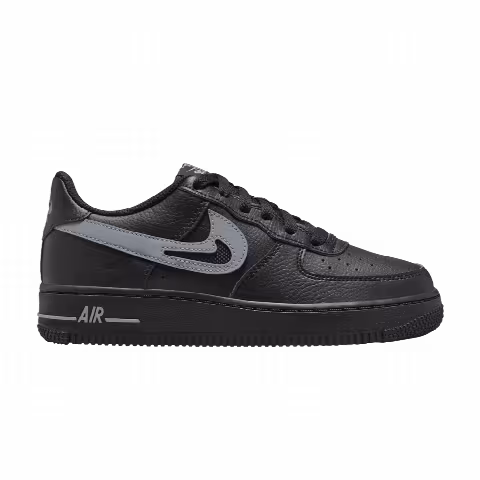 Nike Air Force 1 GS 'Cut Out Swoosh - Black Cool Grey'