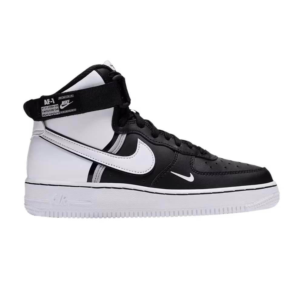 Nike Air Force 1 High LV8 2 GS Black White
