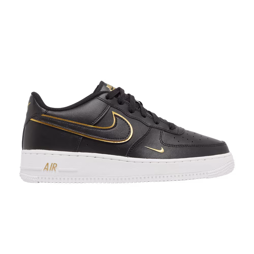 Nike Air Force 1 LV8 GS Black Metallic Gold
