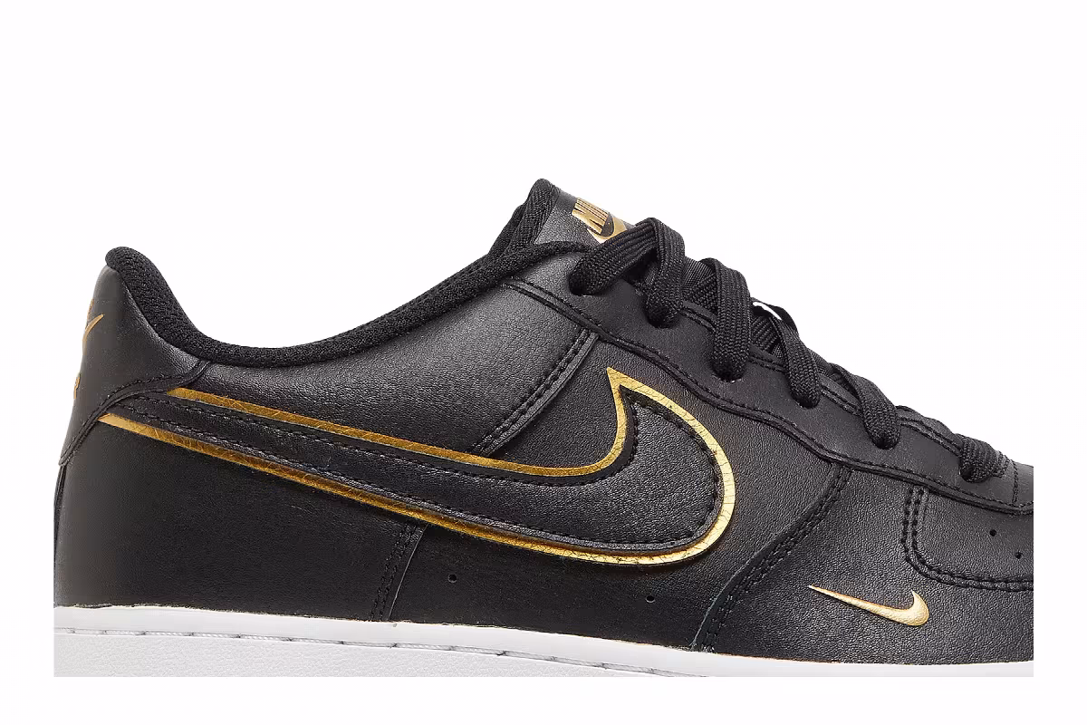 Nike Air Force 1 LV8 GS Black Metallic Gold, view 3