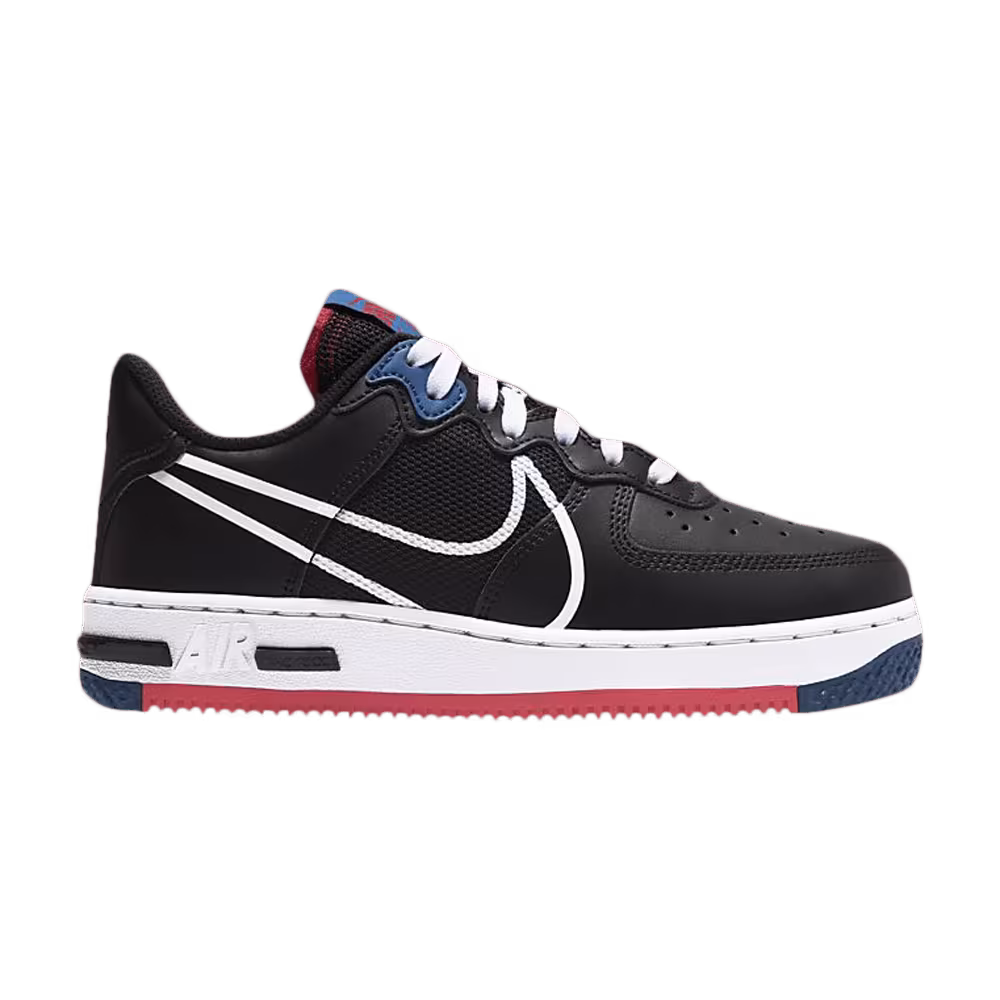 Nike Air Force 1 React SU GS Black Gym Red