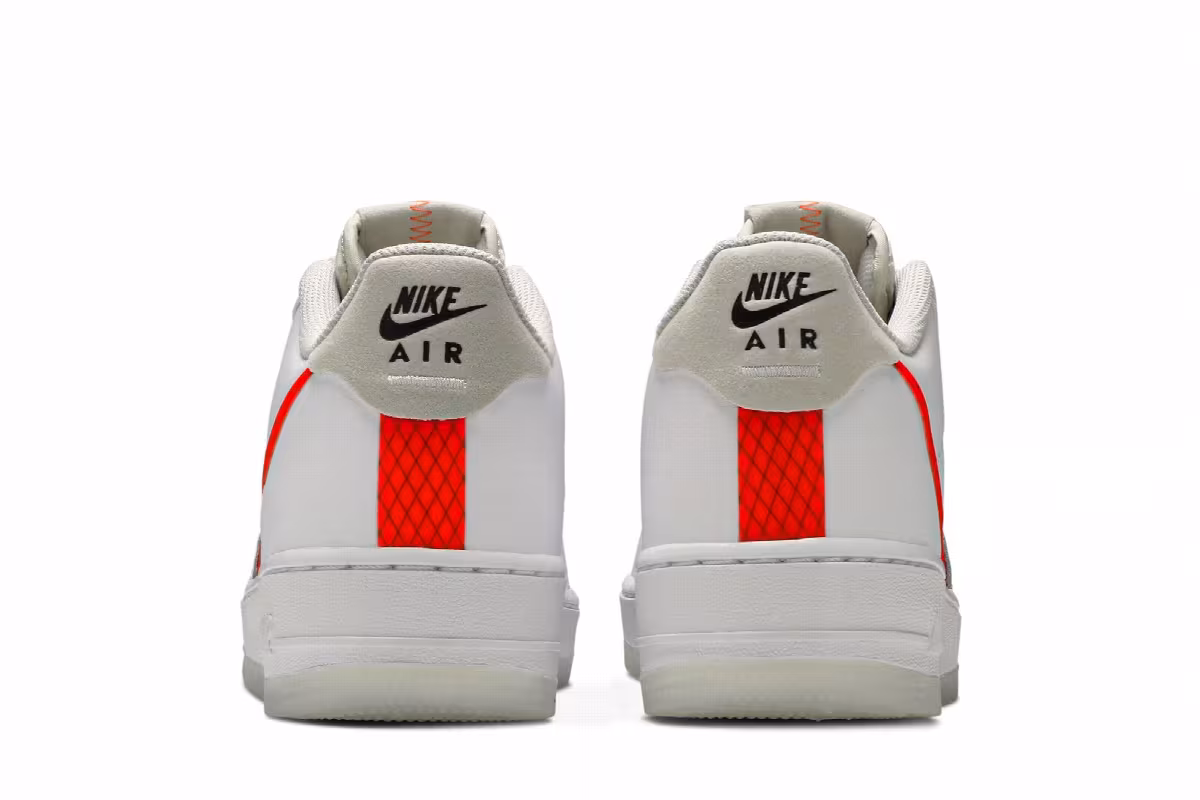 Nike Air Force 1 LV8 3 GS White Total Orange, view 7