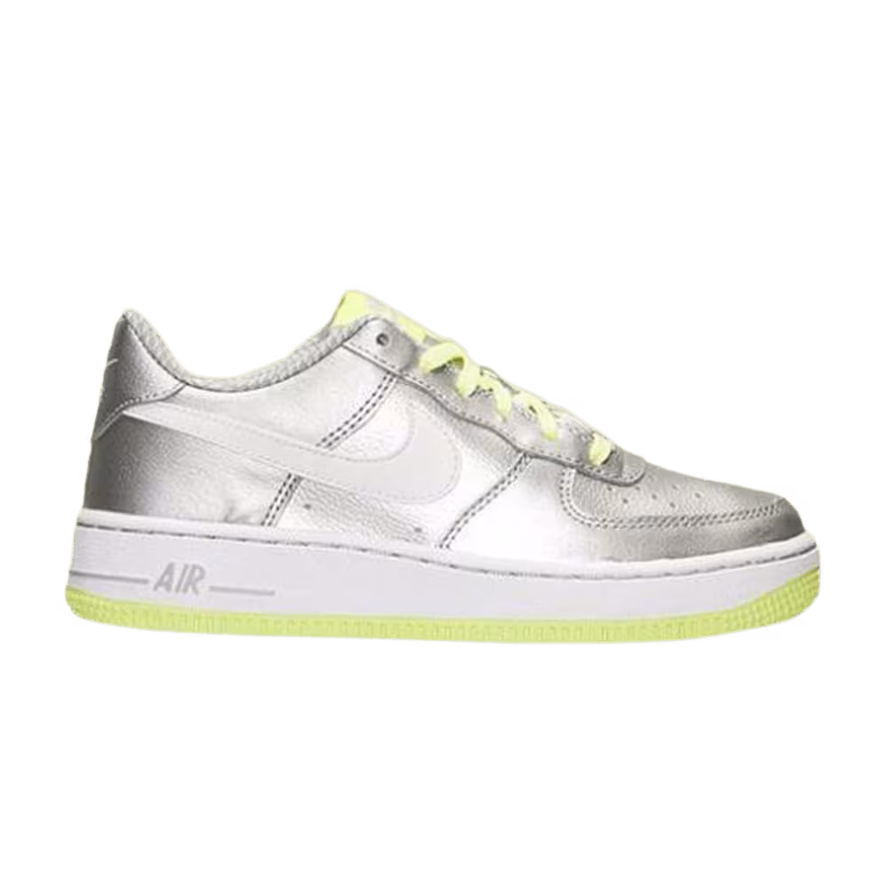 Nike Air Force 1 Low GS Metallic Silver Volt