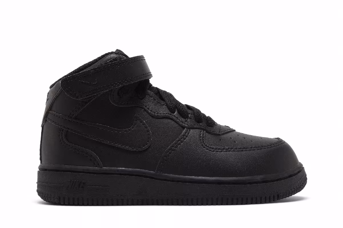 Nike Air Force 1 Mid LE TD Triple Black, view 2